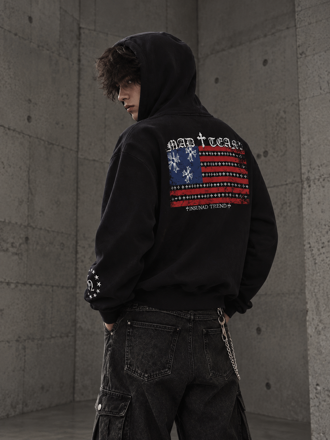 Vintage Flag Graphic Hoodie