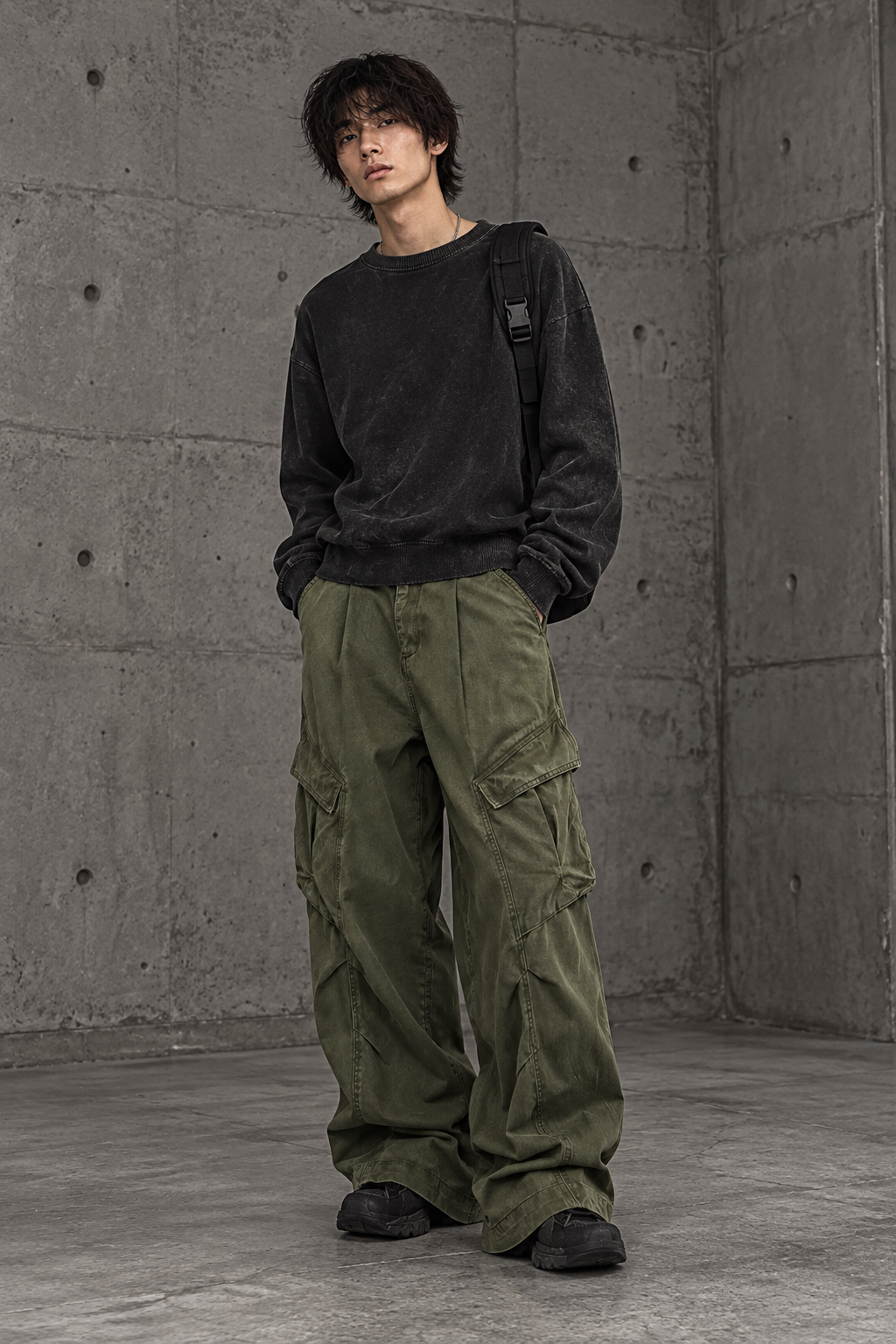 Wide Cargo Utility Pants