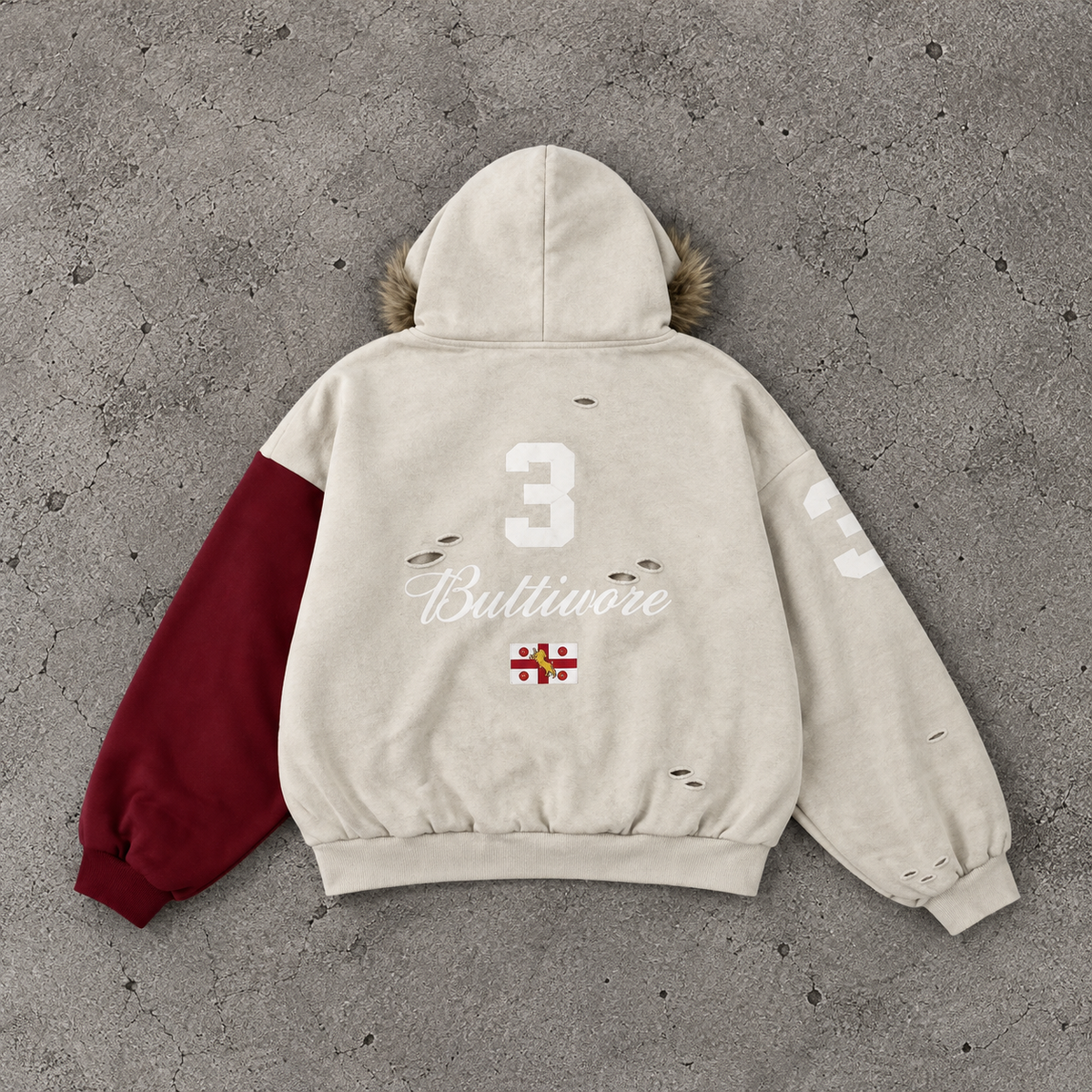 Varsity Horse Distressed Hoodie