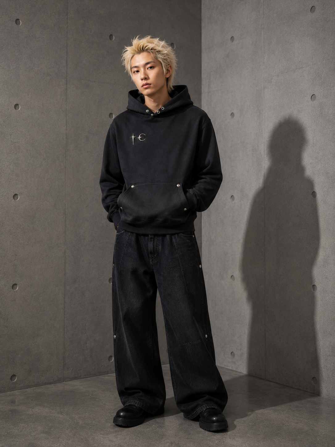 Moon Cross Minimal Hoodie