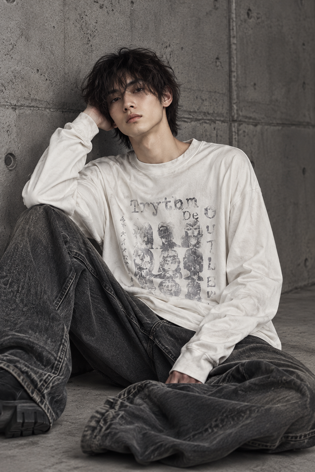 Vintage Figure Long Sleeve Tee