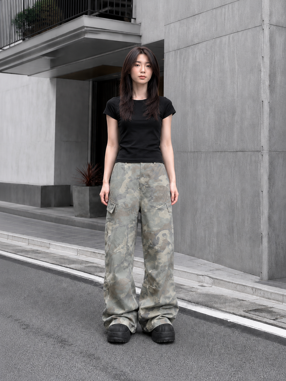 Baggy Camo Cargo Pants