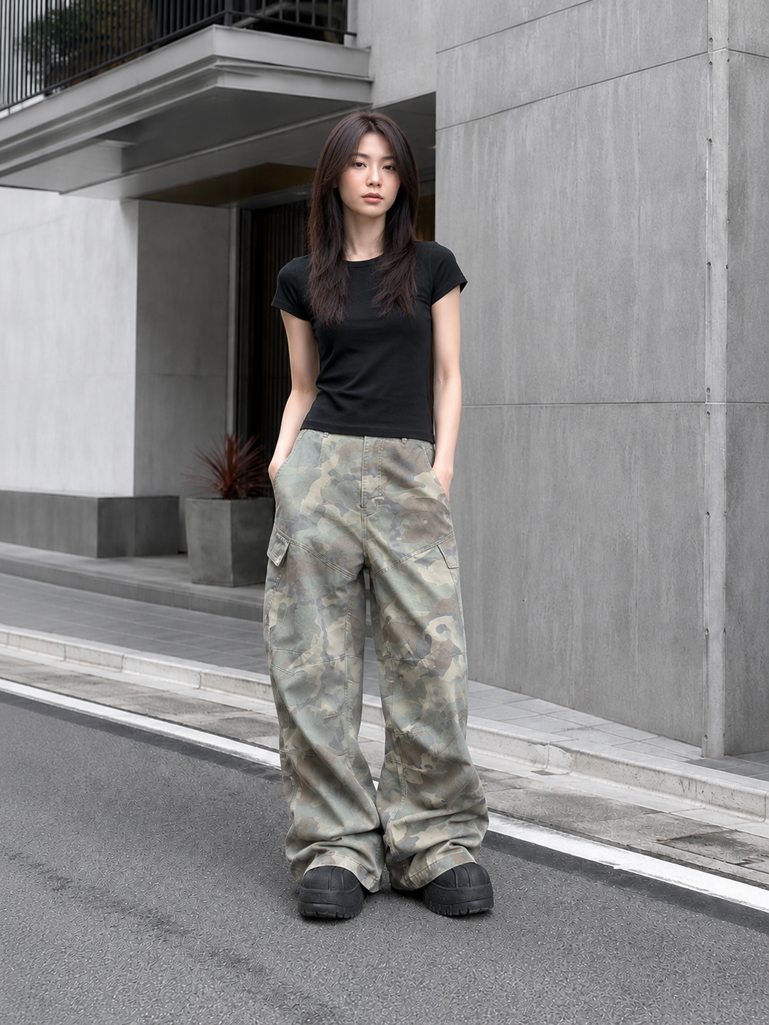 Baggy Camo Cargo Pants