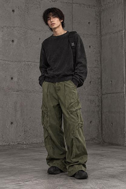 Wide Cargo Utility Pants
