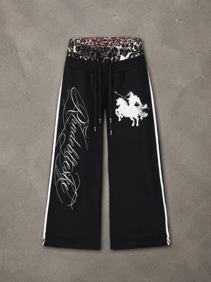 Embroidery Wide Leg Pants