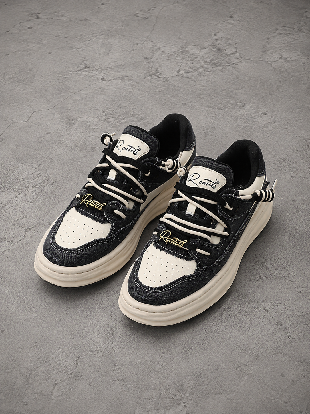 Vintage Contrast Chunky Sneakers