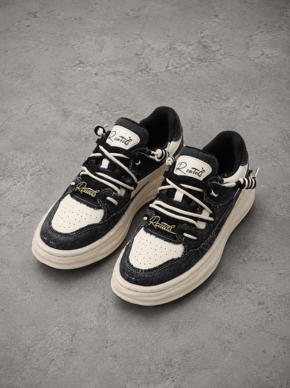 Vintage Contrast Chunky Sneakers