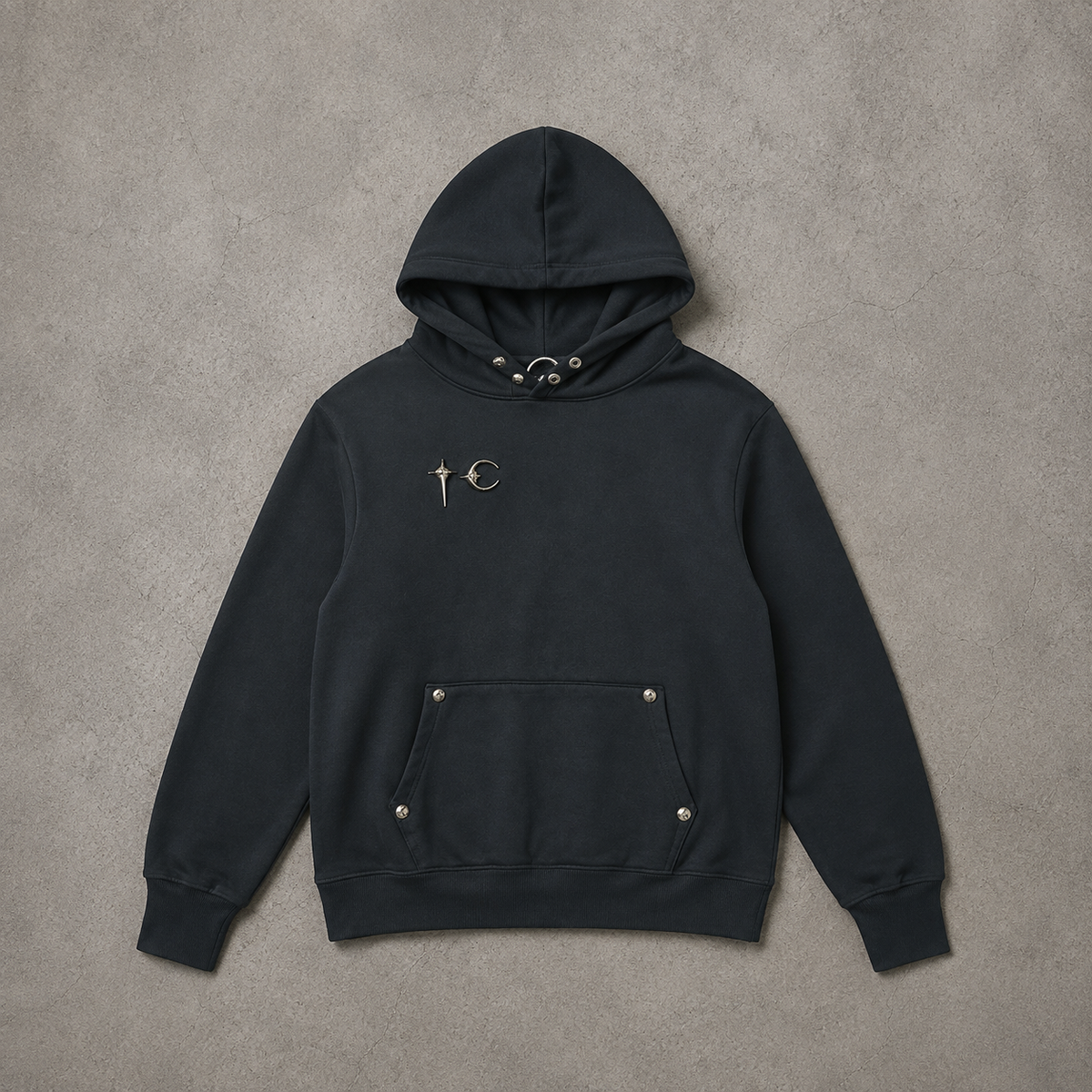 Moon Cross Minimal Hoodie