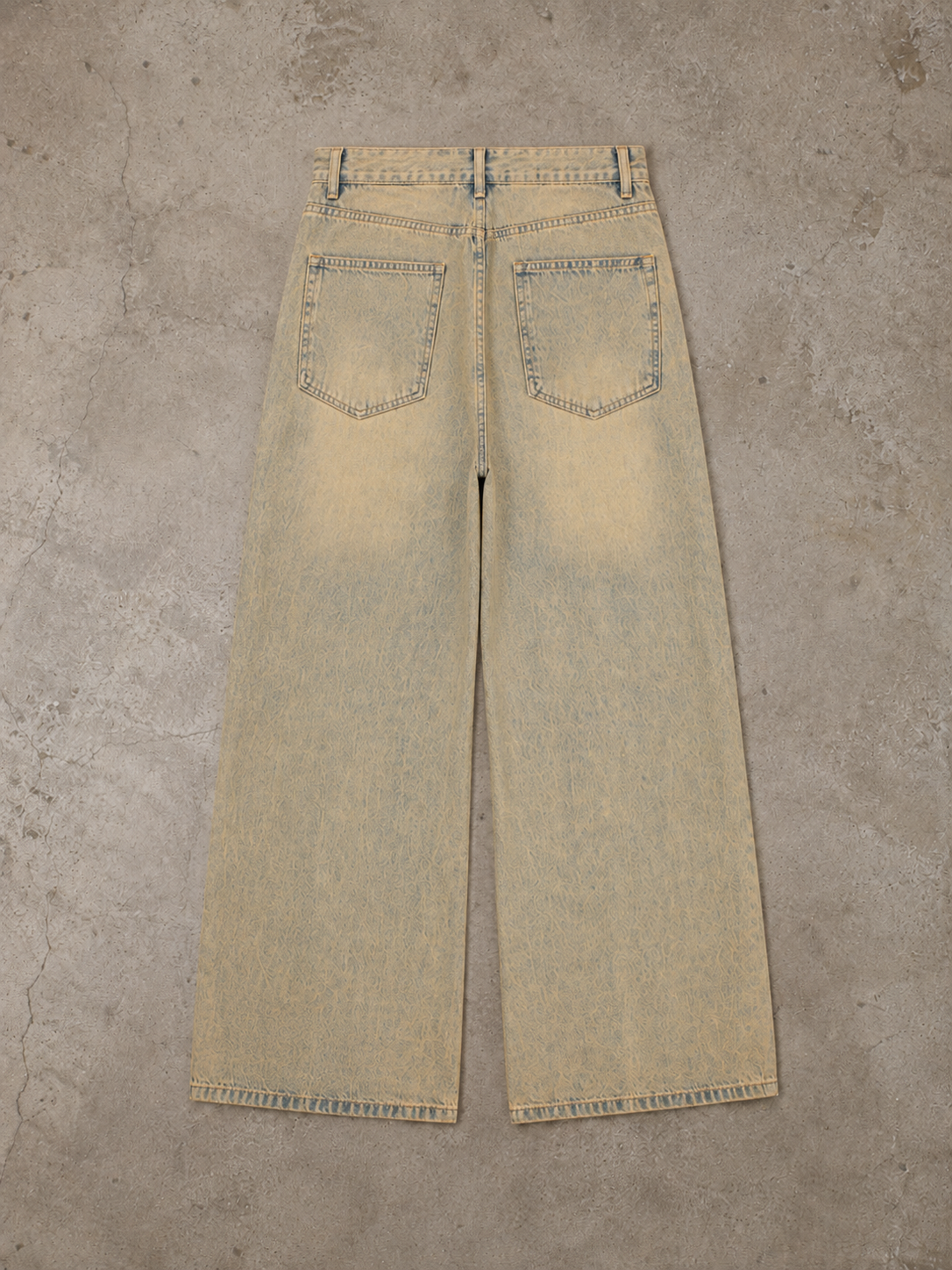 Vintage-Washed Wide-Leg Jeans