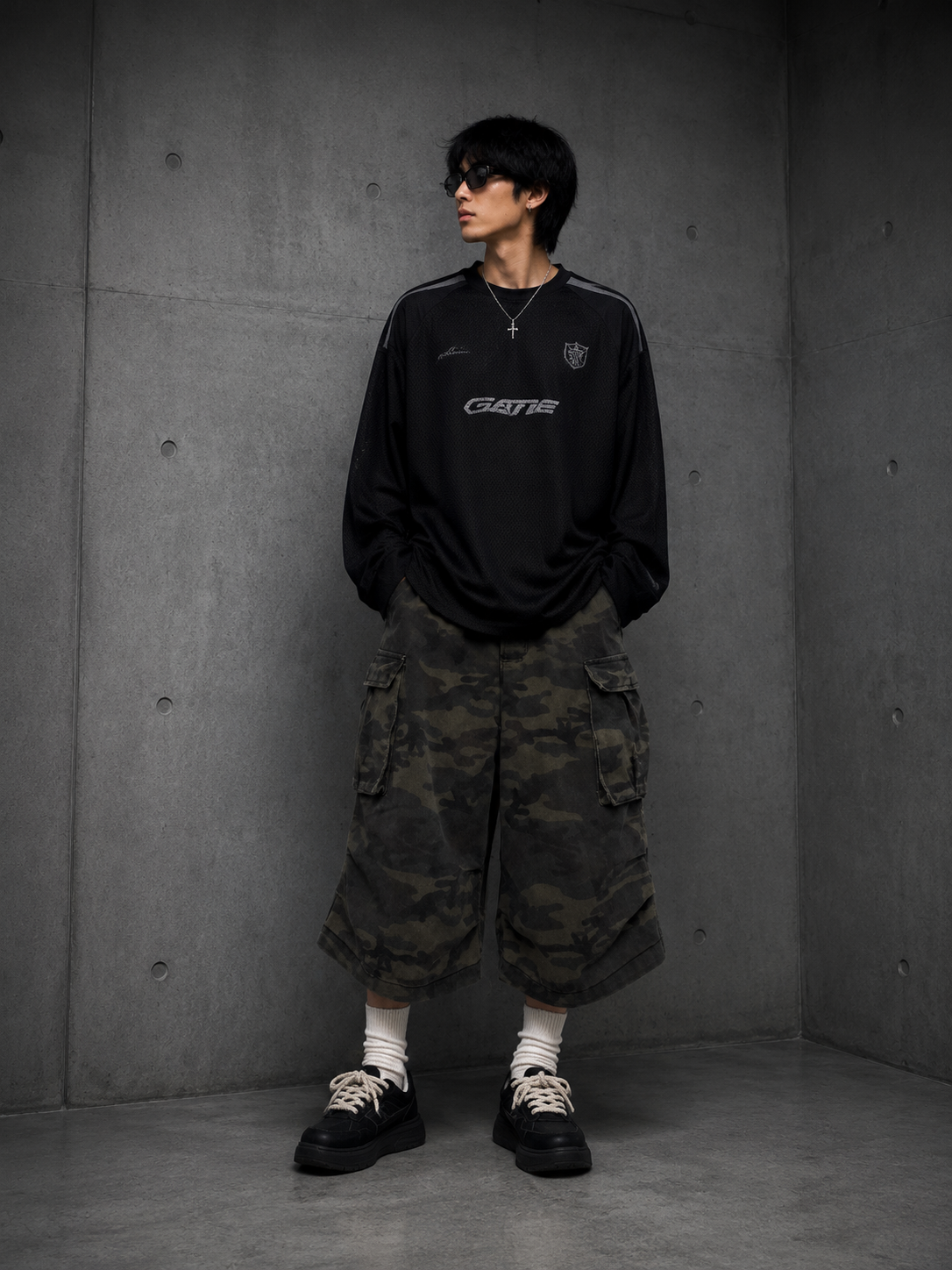 Urban Camo Half Cargo Pants
