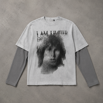 Shadow Face Graphic Long Tee