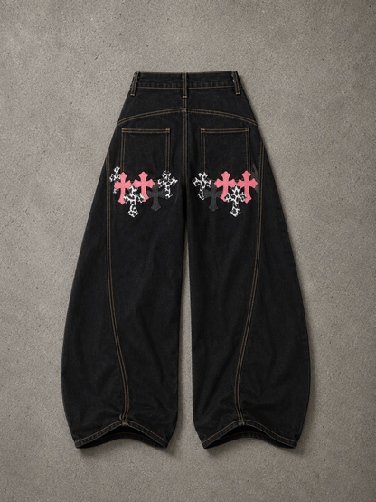 Bold Cross Loose Pants