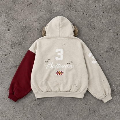 Varsity Horse Distressed Hoodie