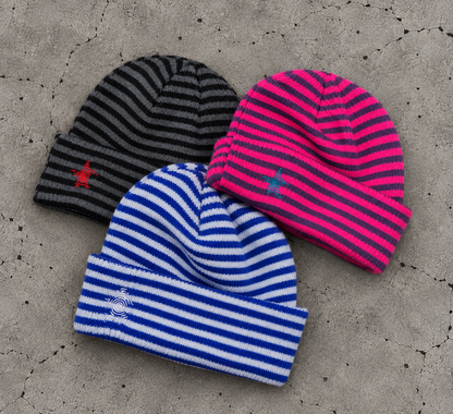 Y2K Stripe Knit Beanie
