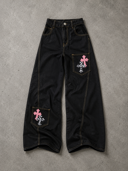 Bold Cross Loose Pants