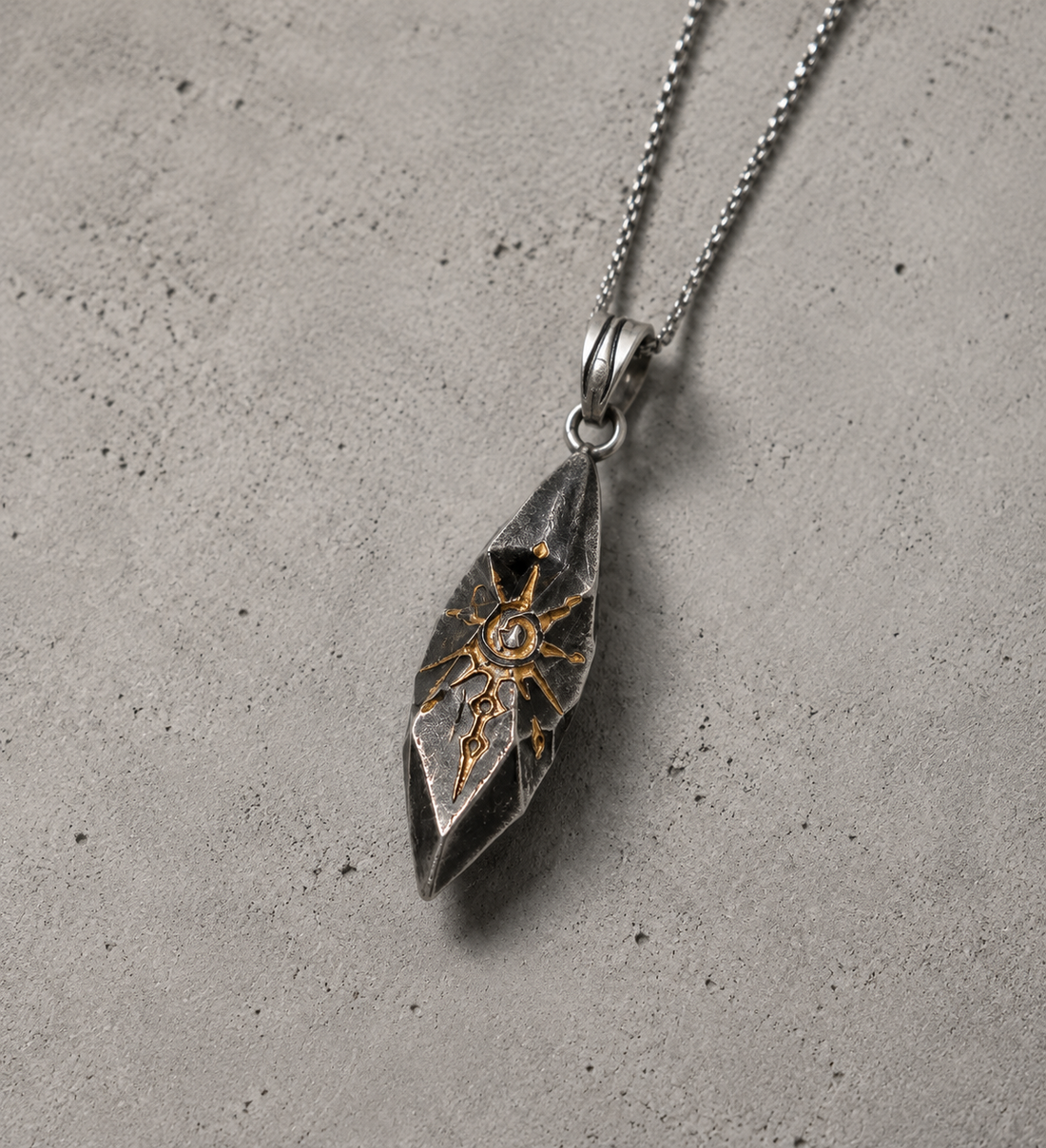 Stone Blade Pendant Necklace