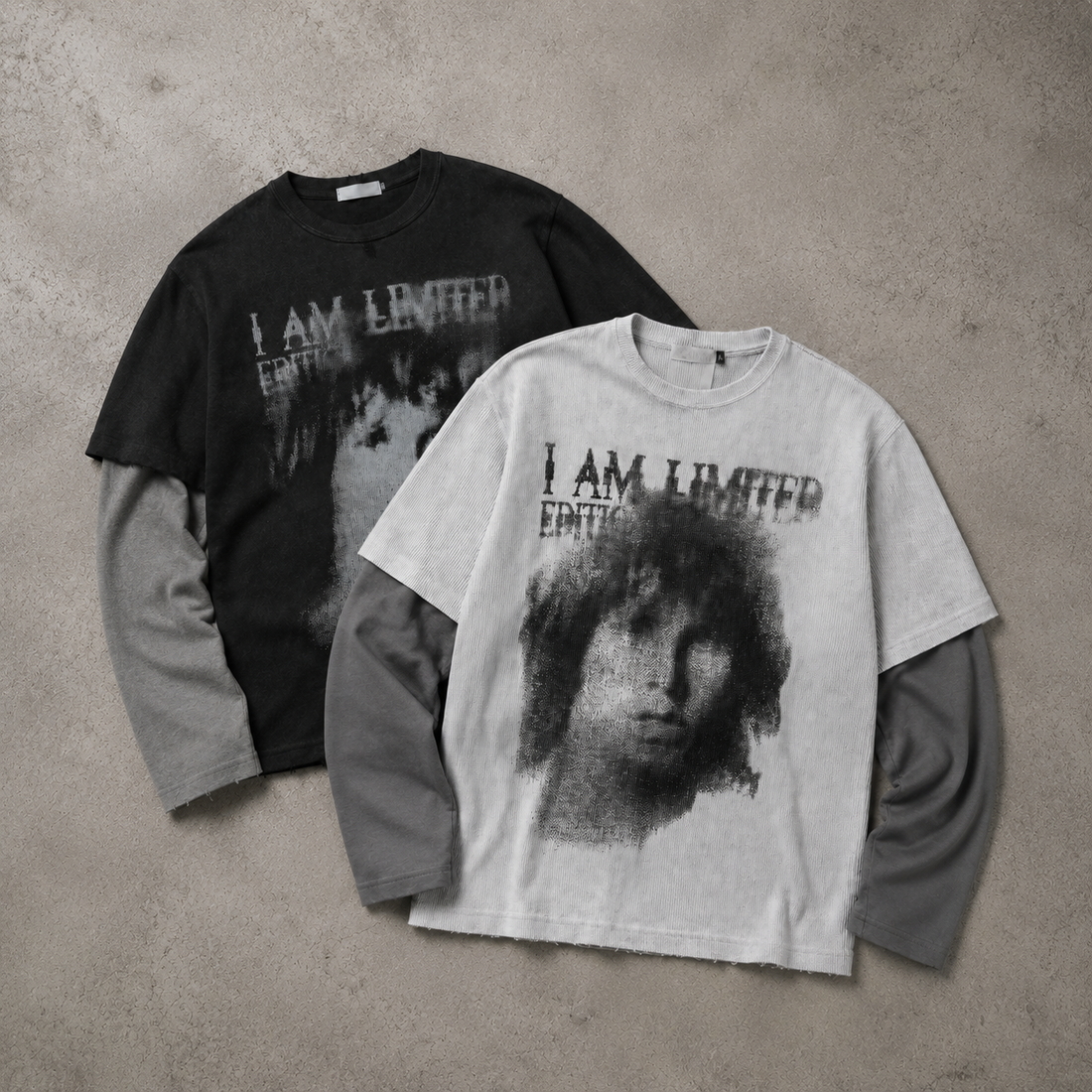 Shadow Face Graphic Long Tee