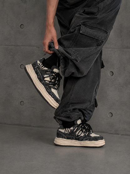 Vintage Contrast Chunky Sneakers