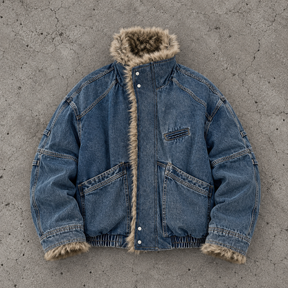 Fur Lined Denim Jacket
