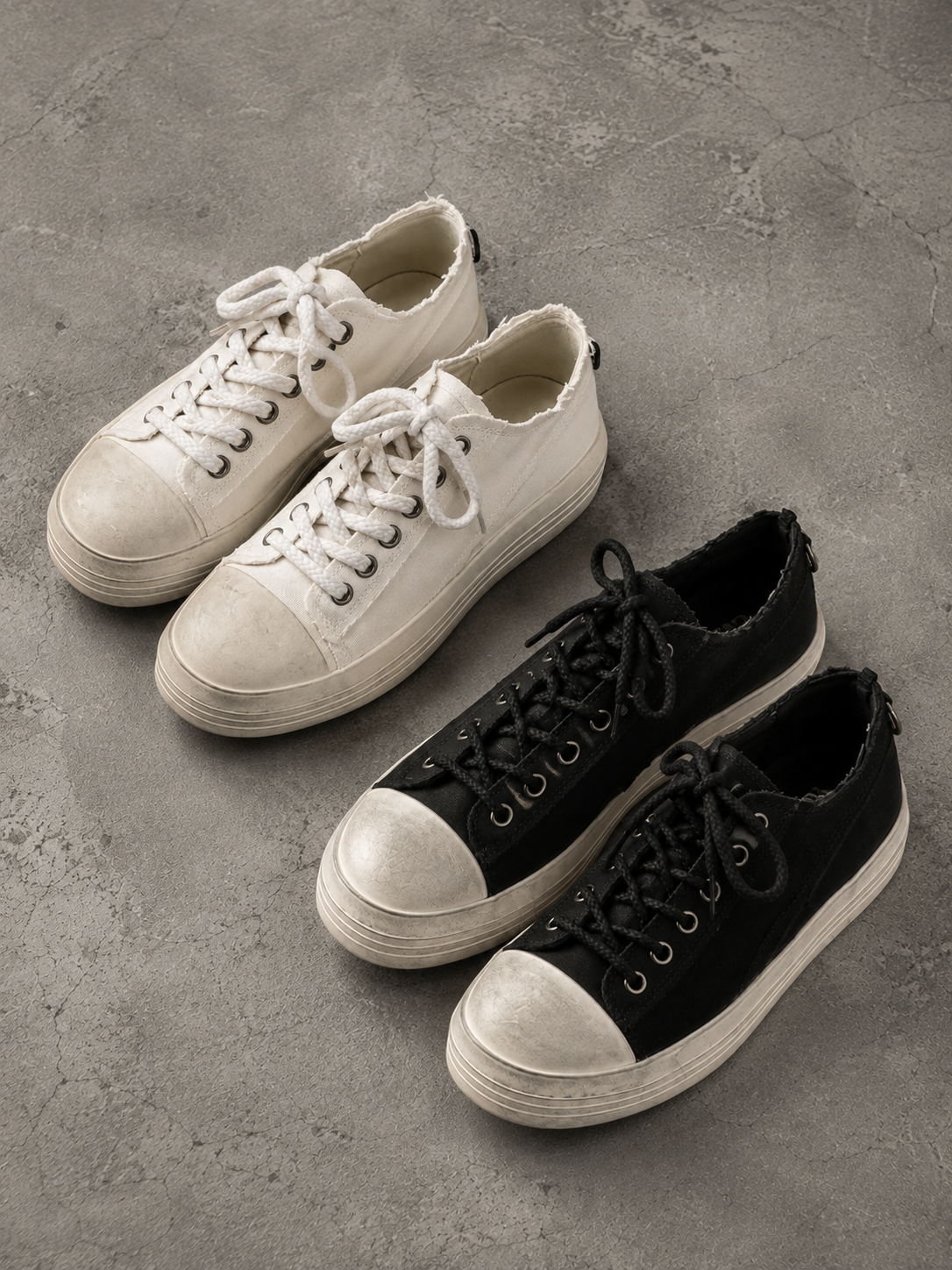 Vintage Canvas Platform Sneakers