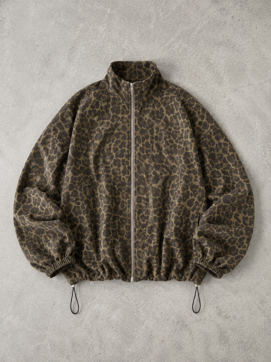 Leopard Zip-Up Jacket