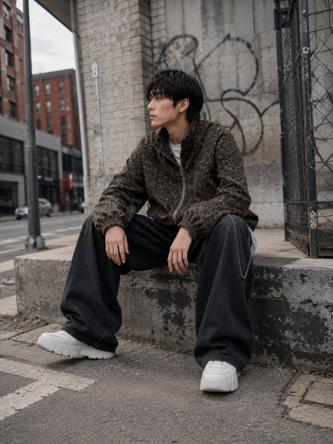 Leopard Zip-Up Jacket