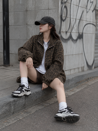 Leopard Zip-Up Jacket