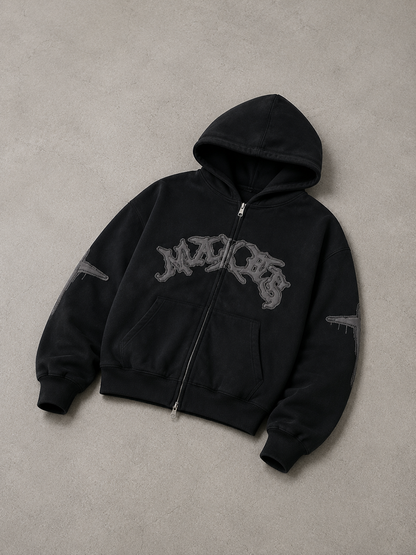 Vintage Washed Zip Hoodie