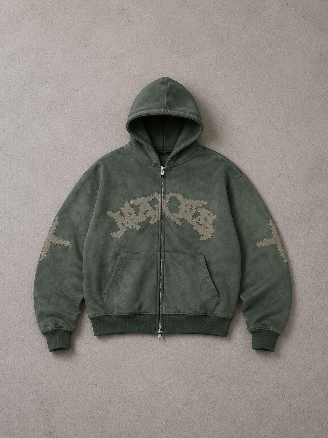 Vintage Washed Zip Hoodie