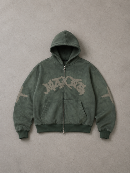 Vintage Washed Zip Hoodie