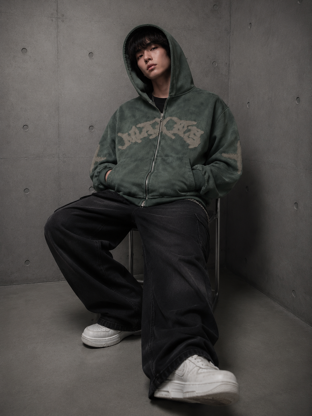 Vintage Washed Zip Hoodie