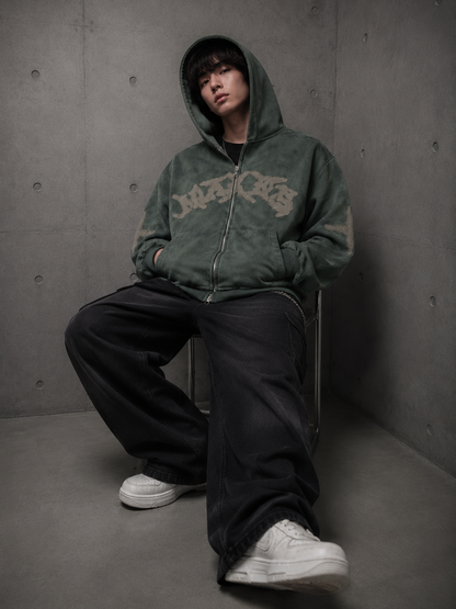 Vintage Washed Zip Hoodie