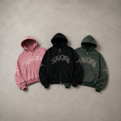 Vintage Washed Zip Hoodie