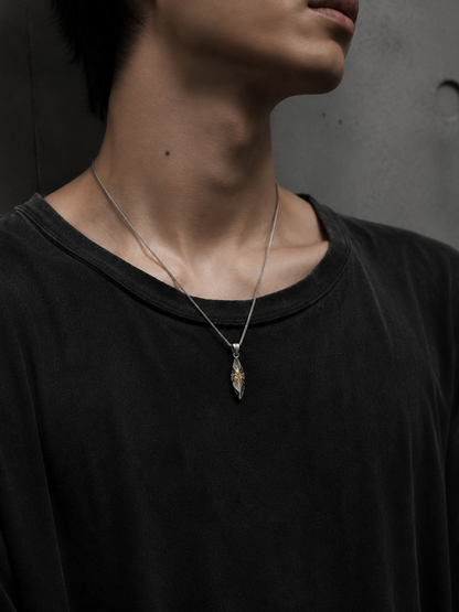 Stone Blade Pendant Necklace