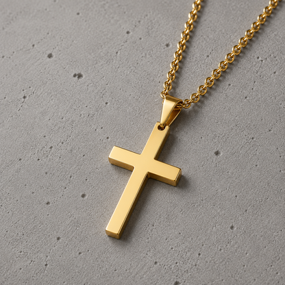 Minimalist Gothic Cross Necklace