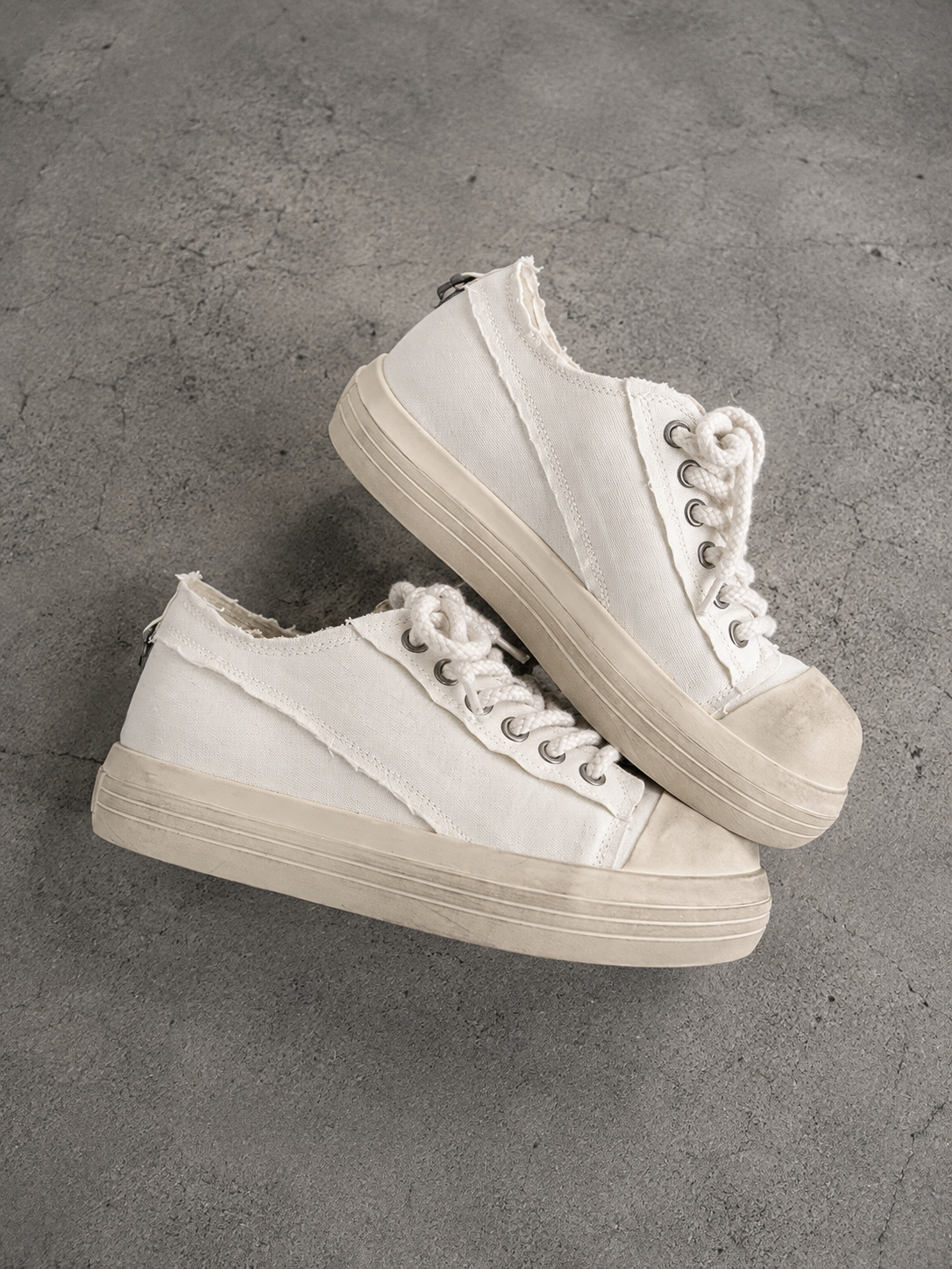 Vintage Canvas Platform Sneakers