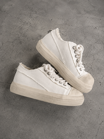 Vintage Canvas Platform Sneakers