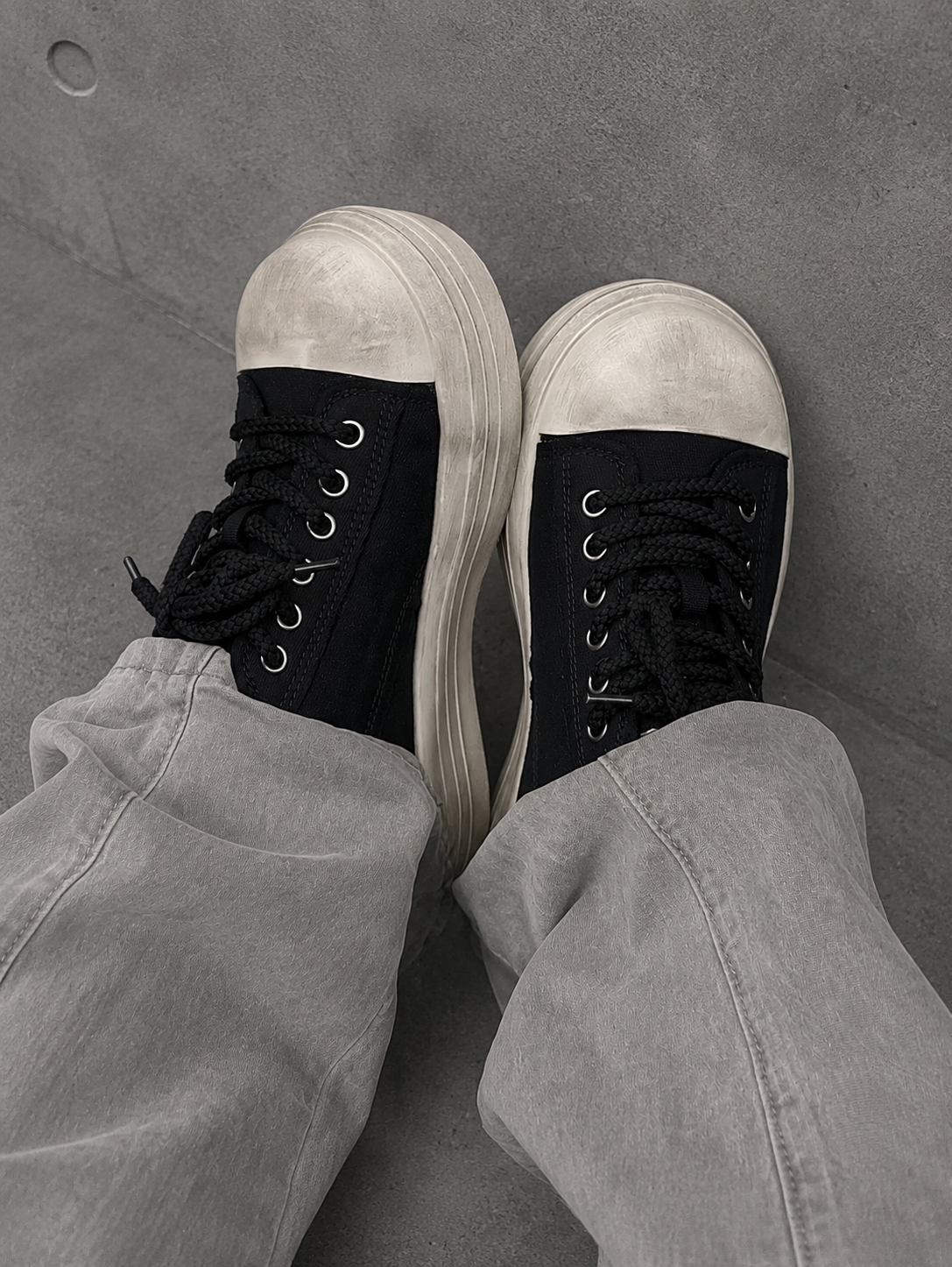 Vintage Canvas Platform Sneakers