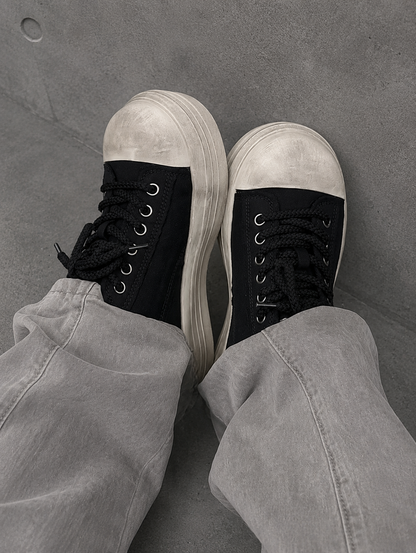 Vintage Canvas Platform Sneakers