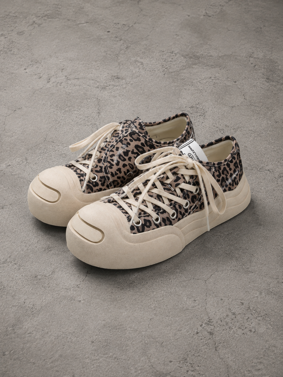 Leopard Platform Canvas Sneakers