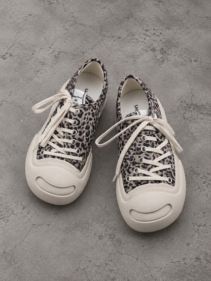 Leopard Platform Canvas Sneakers