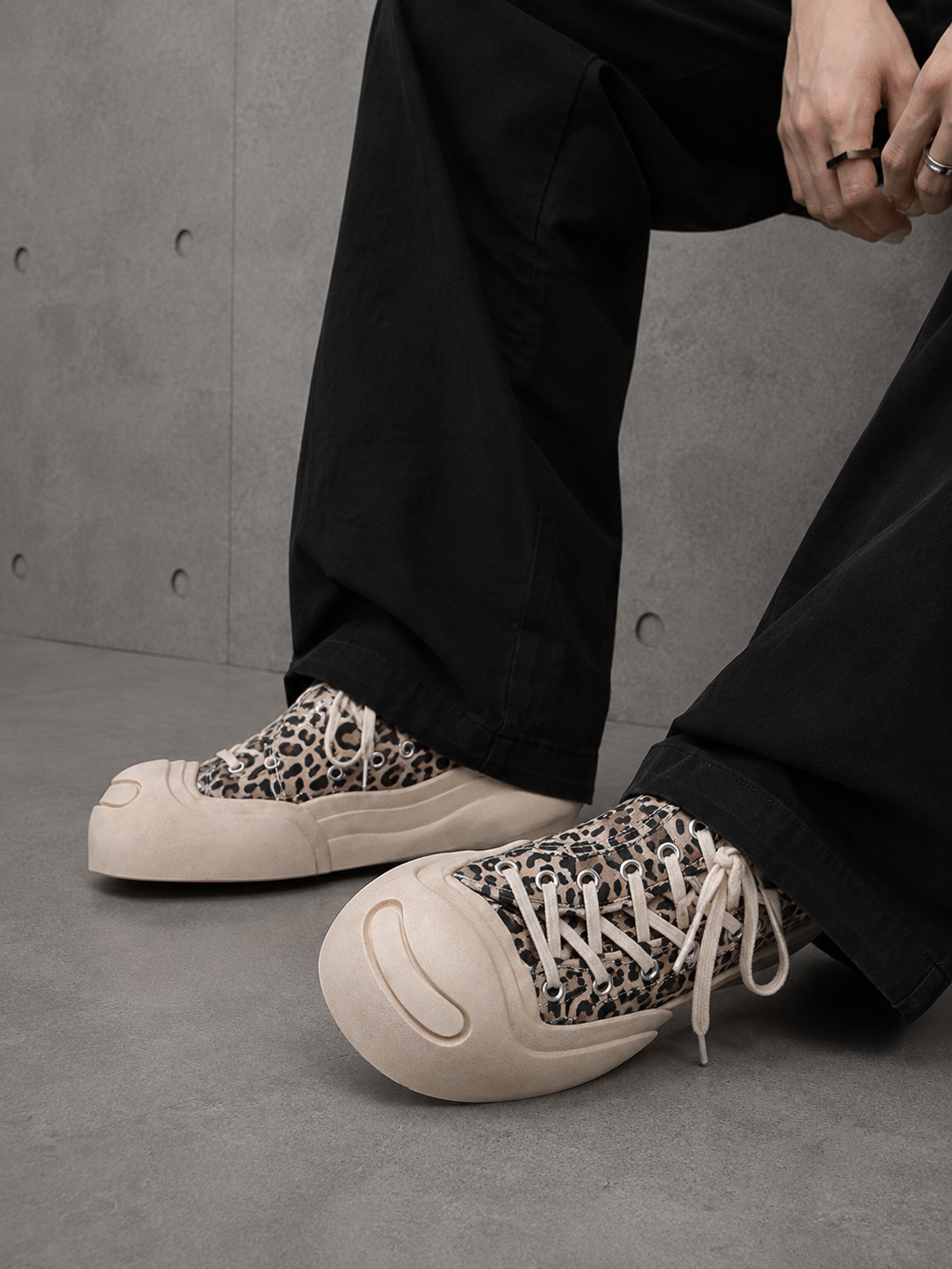 Leopard Platform Canvas Sneakers