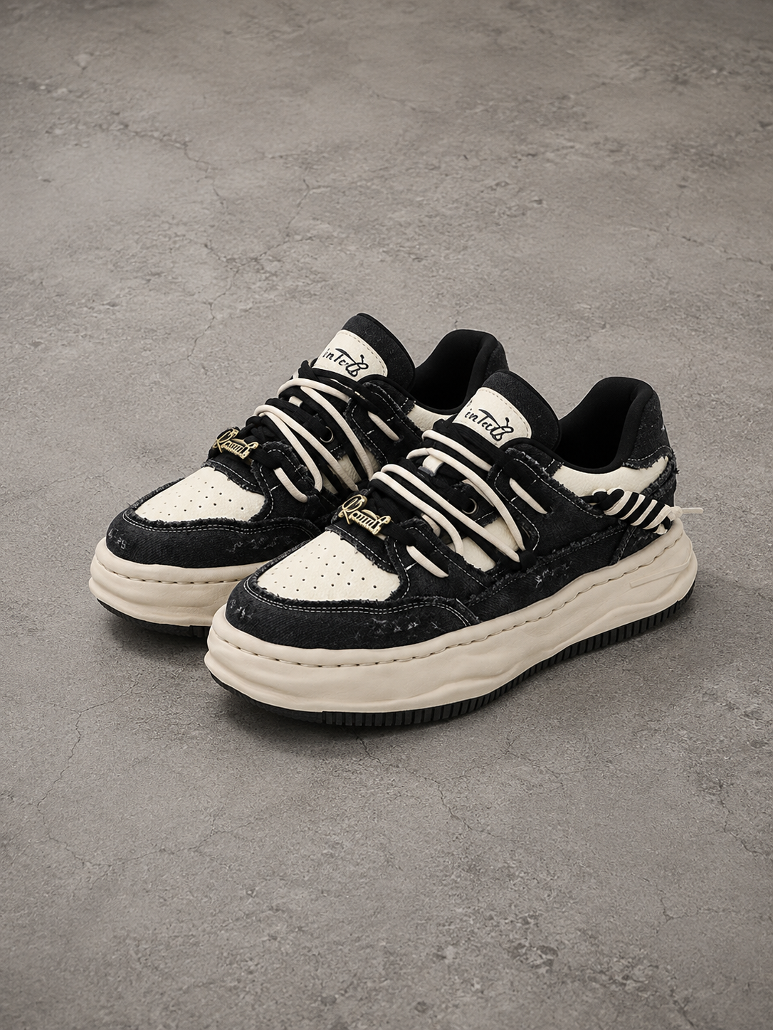 Vintage Contrast Chunky Sneakers