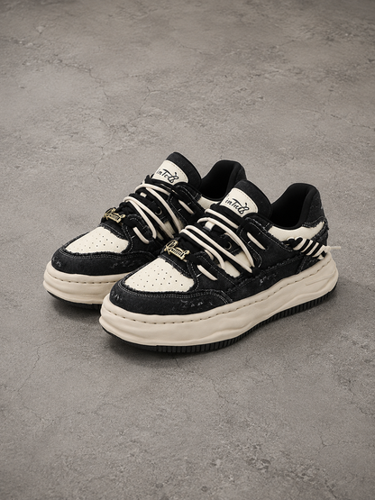 Vintage Contrast Chunky Sneakers
