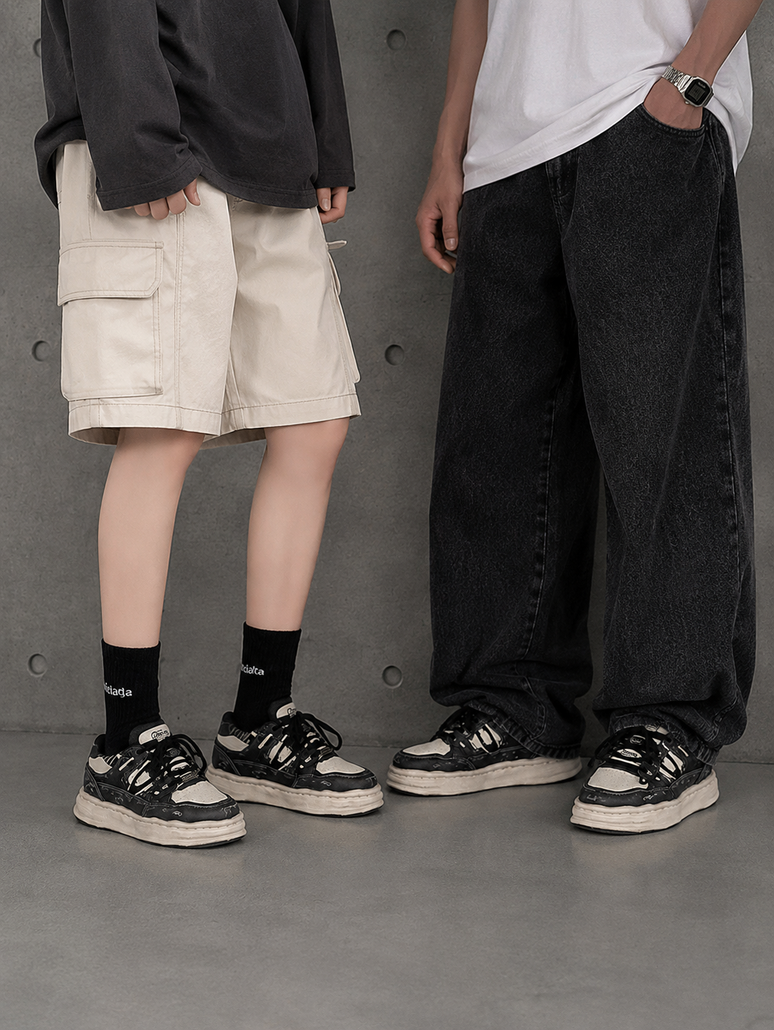 Vintage Contrast Chunky Sneakers