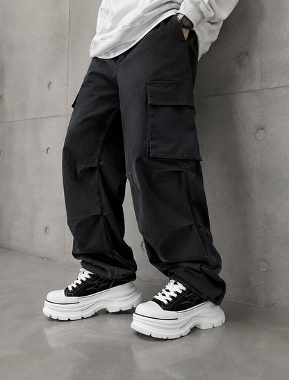 Monochrome Oversized Sole Sneakers