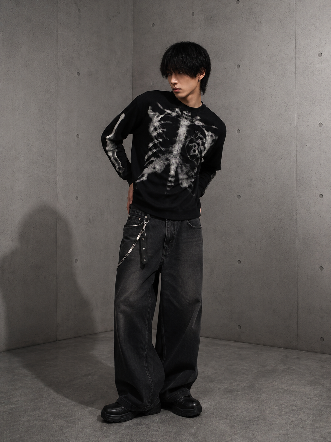 Skeleton Mesh Long Sleeve