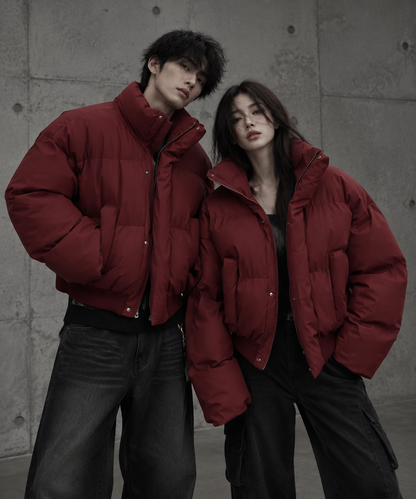 Burgundy Street Down Jacket