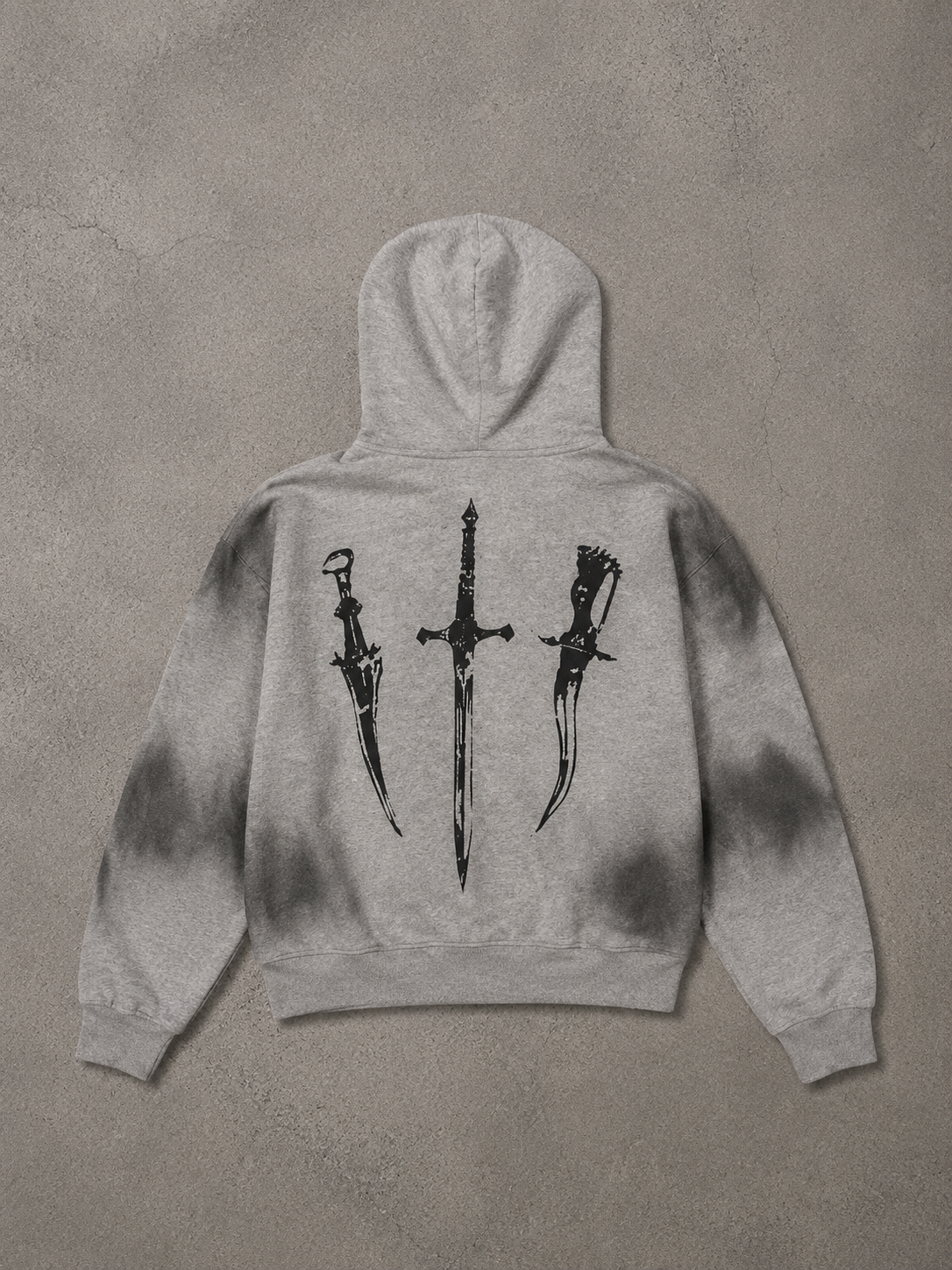 Gothic Graphic Fur Hoodie
