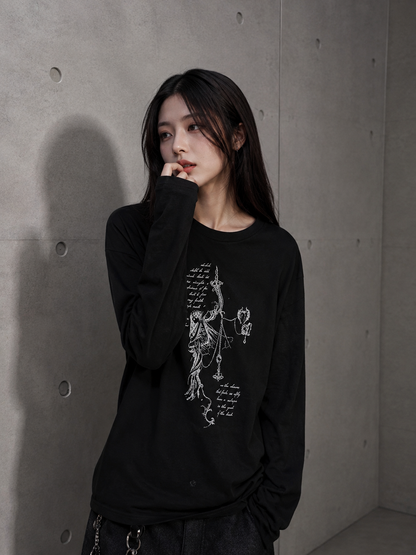 Vintage Art Graphic Long Sleeve Tee